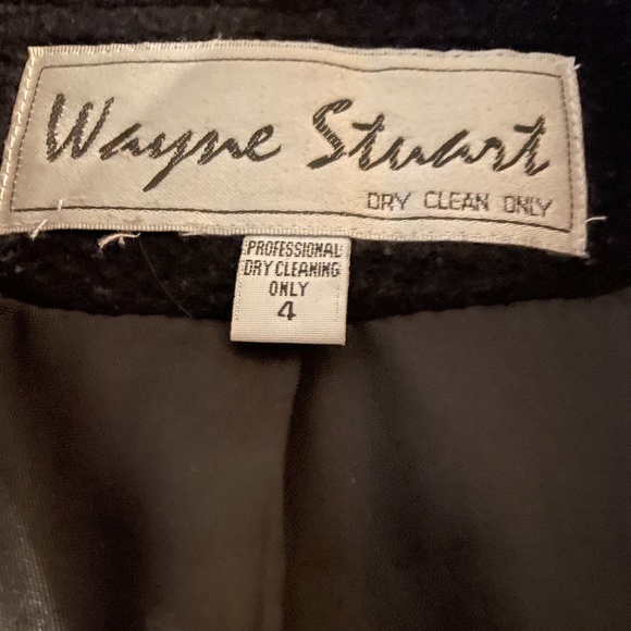 Wayne stuart mid tight black winter coat size 4 - Picture 5 of 5